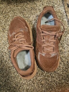 Hoka Brown Suede Women's Sneakers